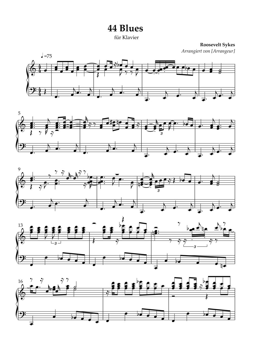 Piano Kurs "44 BLUES" – Bild 2