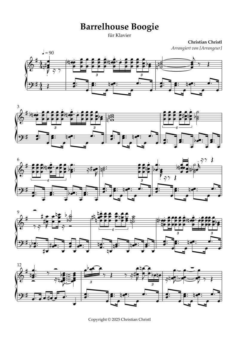 Piano Kurs "BARRELHOUSE BOOGIE" – Bild 2