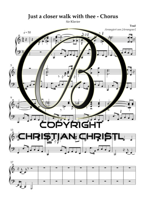 Piano Kurs "JUST A CLOSER WALK WITH THEE" – Bild 2