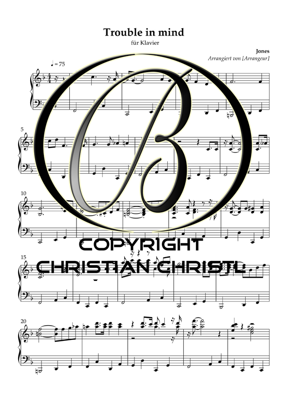 Piano Kurs "TROUBLE IN MIND" – Bild 2