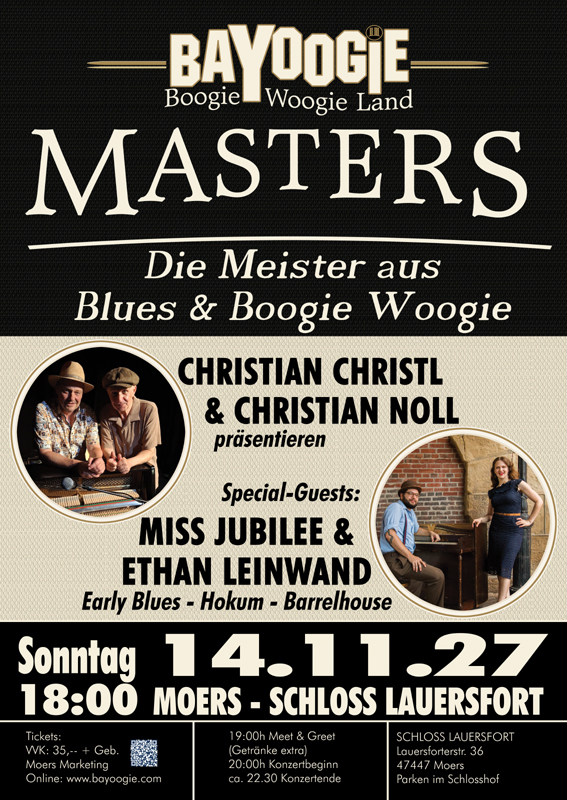 Ticket: Moers - "Bayoogie Masters" auf Schloss Lauersfort - November 13, 2027