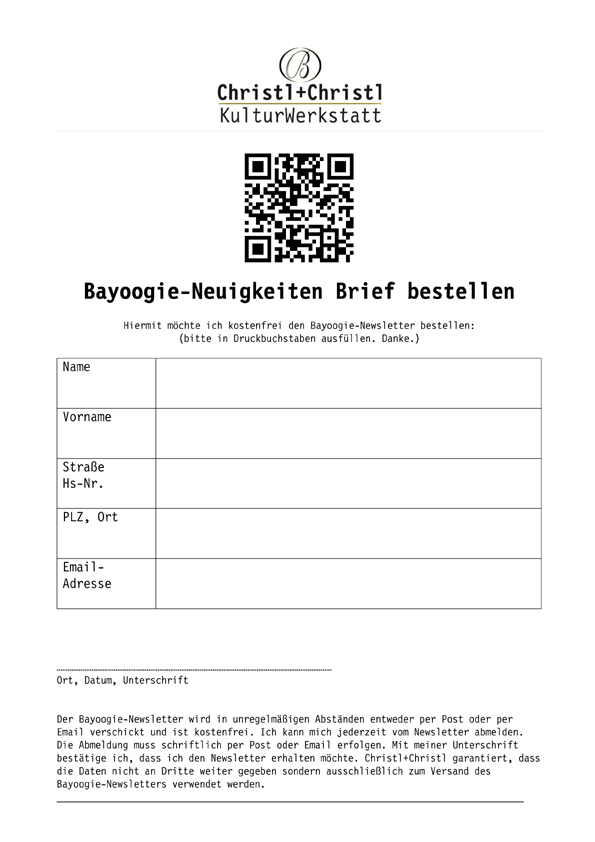 Neuigkeiten Brief kostenfrei abonnieren