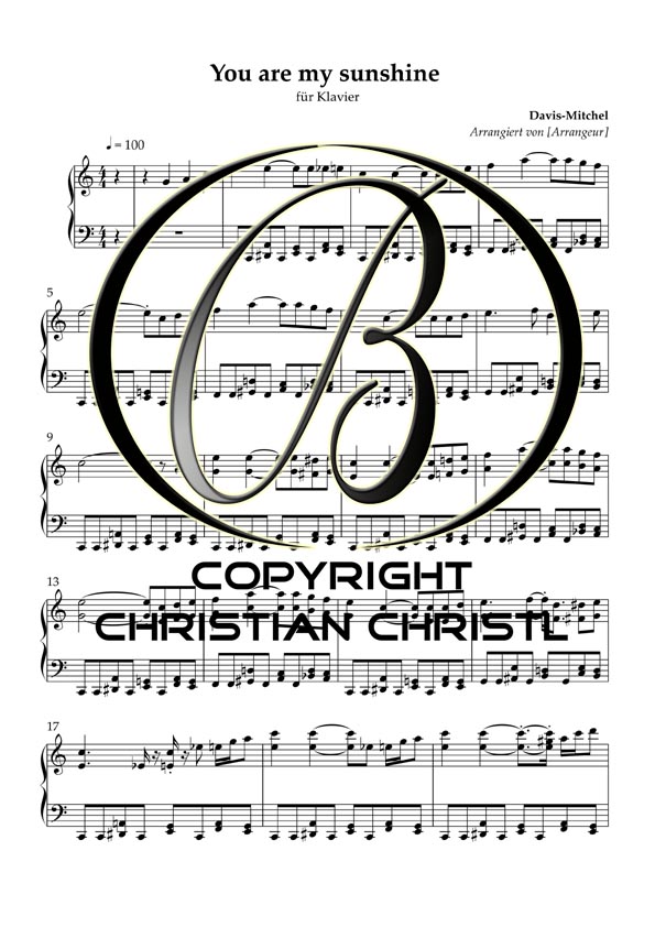 Piano Kurs "YOU ARE MY SUNSHINE" – Bild 2