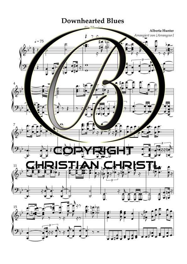 Piano Kurs "DOWNHEARTED BLUES" – Bild 2